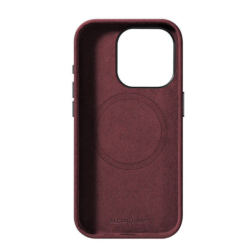 iPhone 15 Pro - Alcantara Case - Wine Red