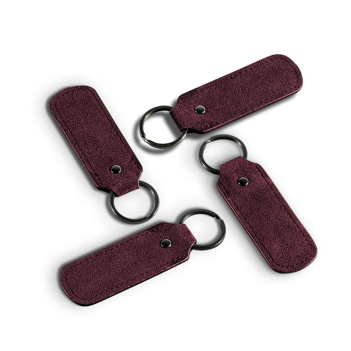 Alcantara Keychain - Wine Red