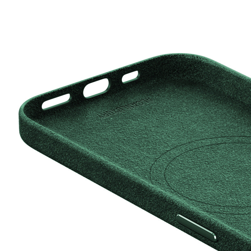 iPhone 15 Plus - Alcantara Case - Midnight Green
