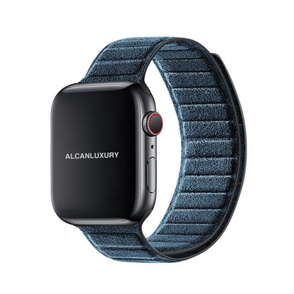 Alcantara Apple Watch Band - Ocean Blue - 42/44/45/46mm & Ultra (49mm)