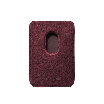 Alcantara MagSafe Wallet - Wine Red