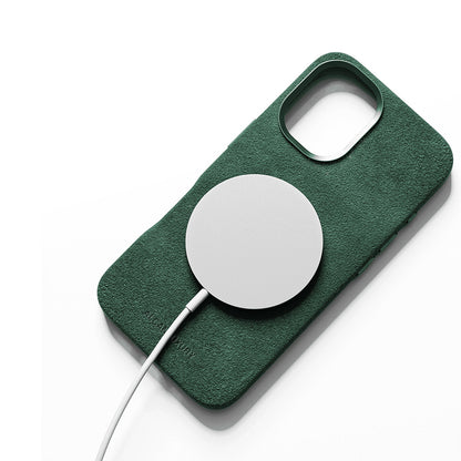 iPhone 16 - Alcantara Case - Midnight Green