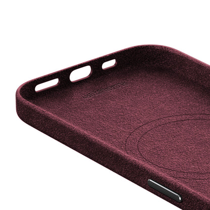 iPhone 15 - Alcantara Case - Wine Red