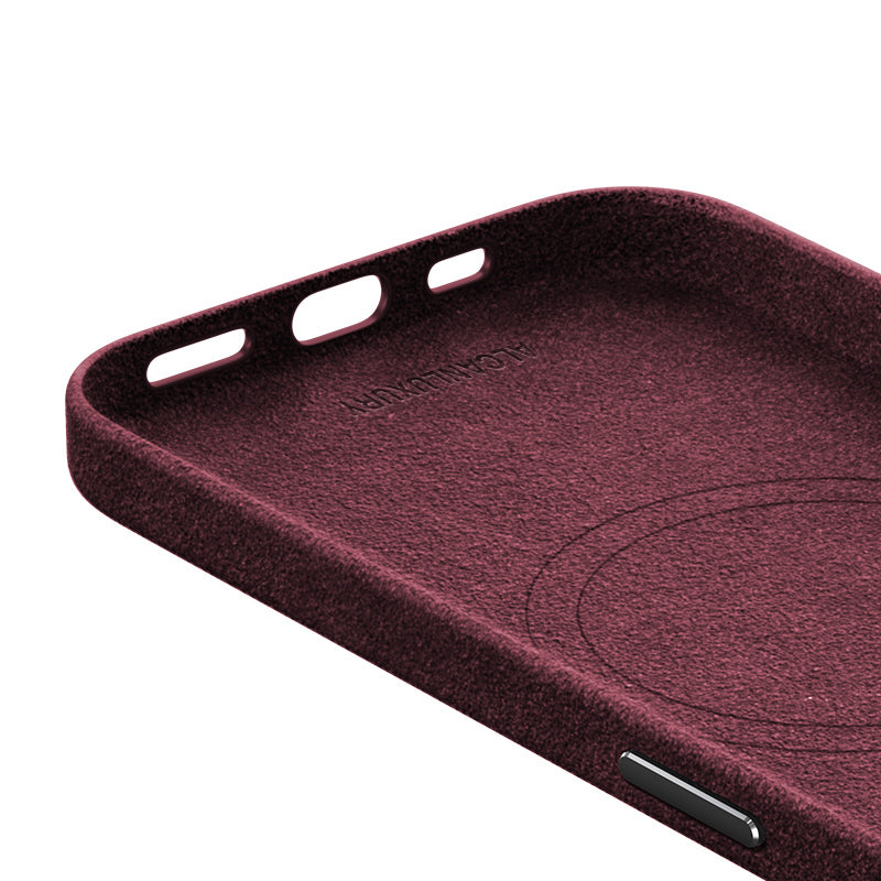 iPhone 15 - Alcantara Case - Wine Red