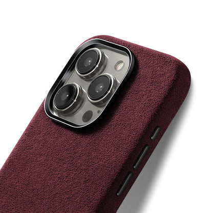 iPhone 15 Pro - Alcantara Case - Wine Red
